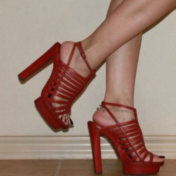 Balenciaga Red Heels 35.5 - Picture 1 of 7